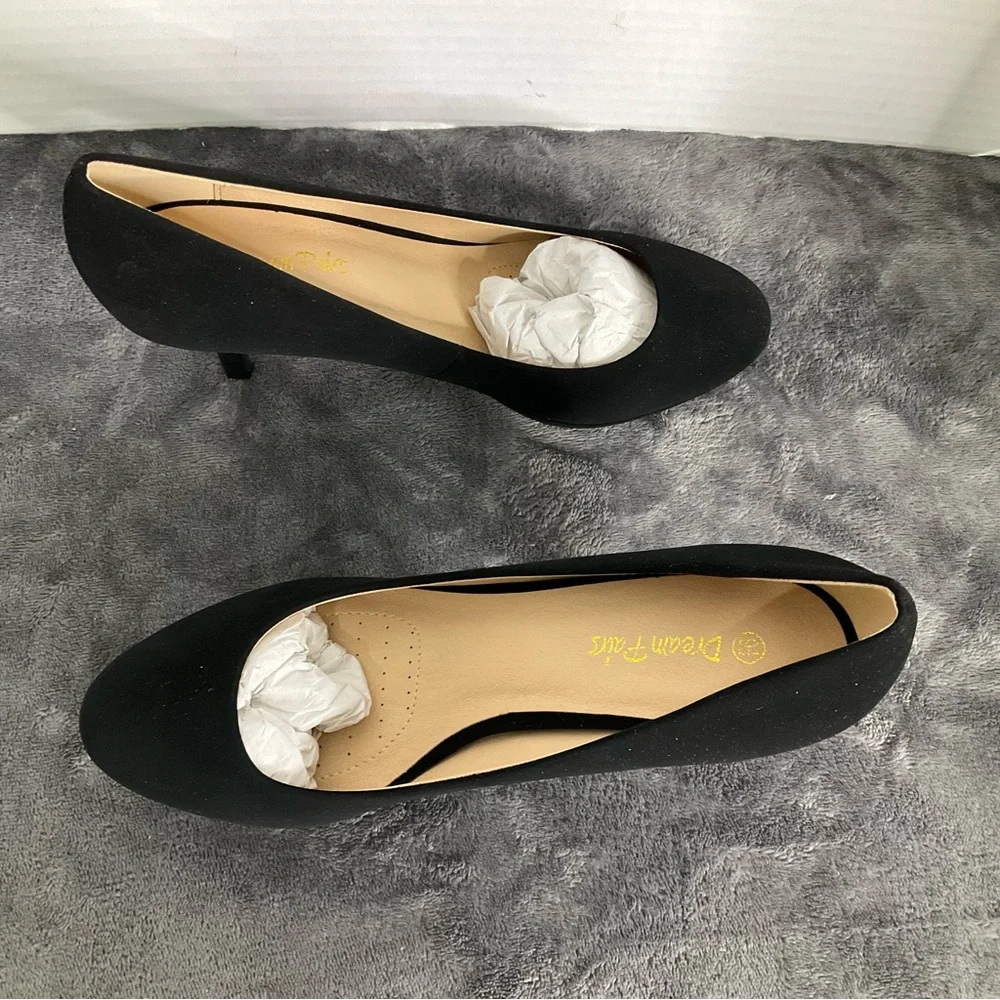 Dream Pairs OL-CR Women's Platform Heel, Black Suede, Size 9.5 Prom Weddings New